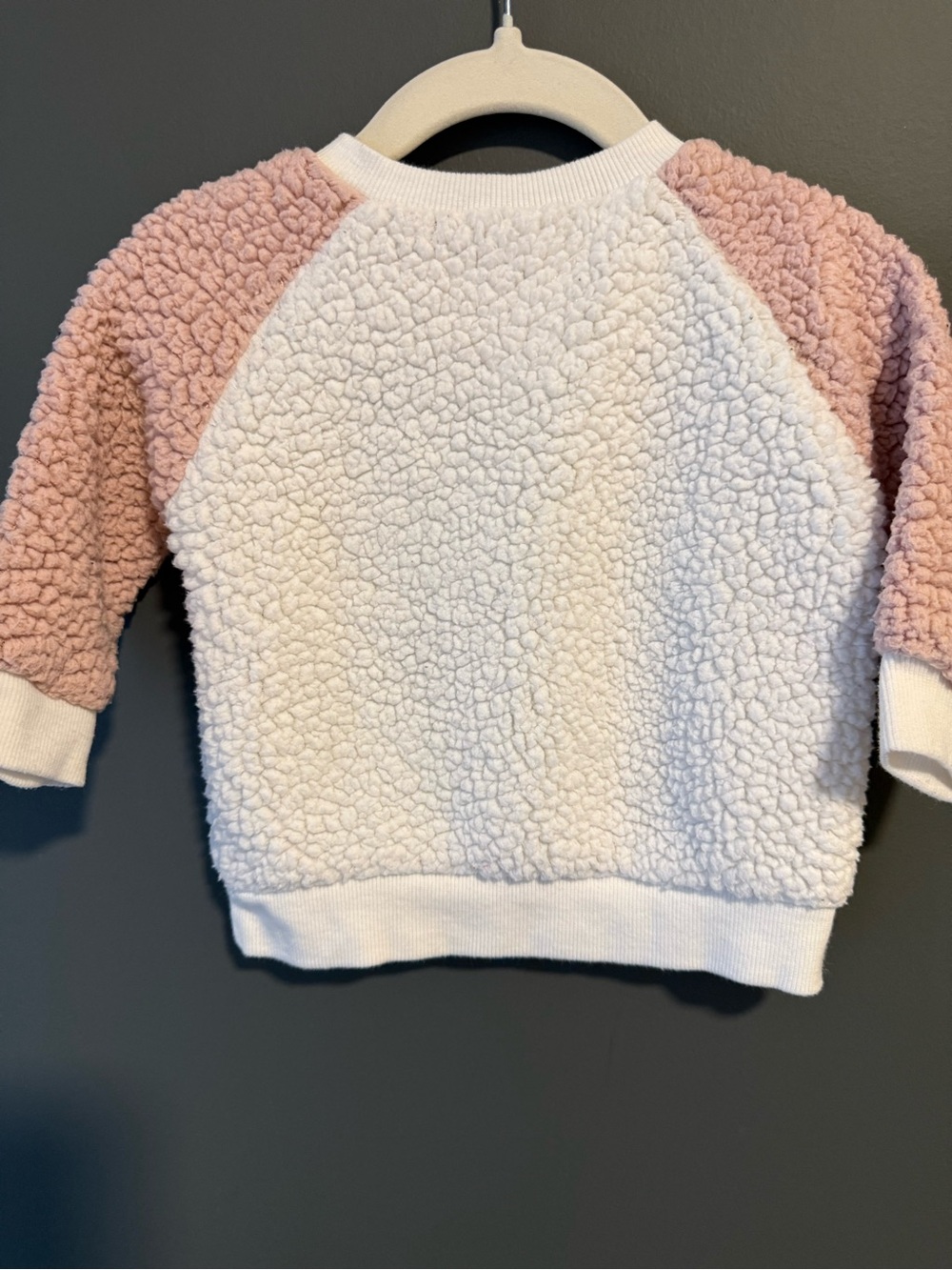Disney Baby Girls Pink & White Sherpa Sweatshirt with Minnie Mouse & Daisy - Picture 3 of 3